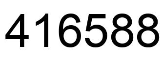 Número 416588 imagen negro