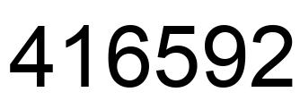 Número 416592 imagen negro
