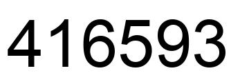 Número 416593 imagen negro