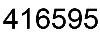 Número 416595 imagen negro