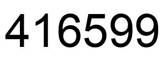 Número 416599 imagen negro