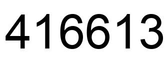 Número 416613 imagen negro
