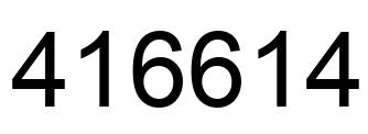 Number 416614 black image