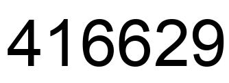 Number 416629 black image