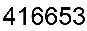 Number 416653 black image