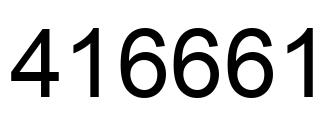 Number 416661 black image