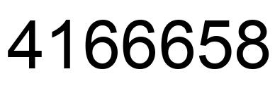 Número 4166658 imagen negro