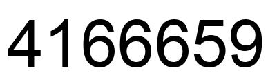 Número 4166659 imagen negro