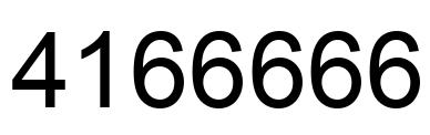 Número 4166666 imagen negro