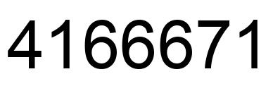 Number 4166671 black image