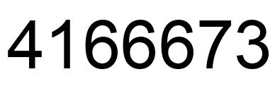 Número 4166673 imagen negro