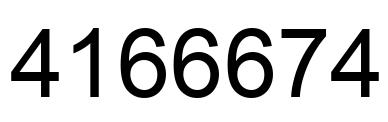 Number 4166674 black image