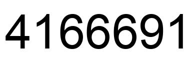 Number 4166691 black image