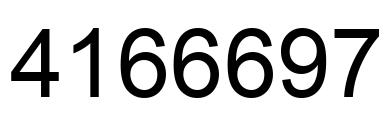 Número 4166697 imagen negro