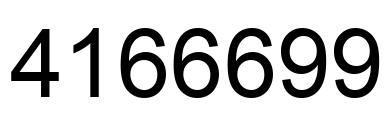Número 4166699 imagen negro