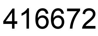 Number 416672 black image