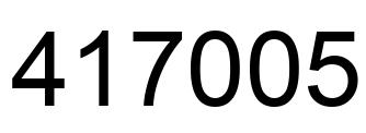 Number 417005 black image