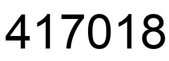 Número 417018 imagen negro