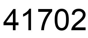 Número 41702 imagen negro