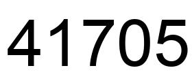 Número 41705 imagen negro