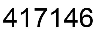 Number 417146 black image