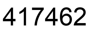 Number 417462 black image
