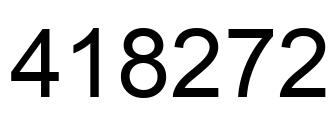 Number 418272 black image