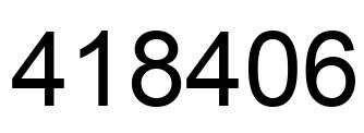 Number 418406 black image