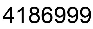 Número 4186999 imagen negro