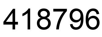 Number 418796 black image