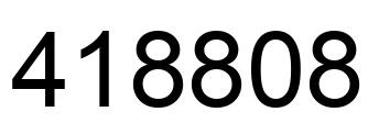 Number 418808 black image