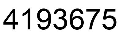 Número 4193675 imagen negro