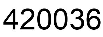 Número 420036 imagen negro