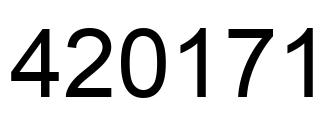 Number 420171 black image
