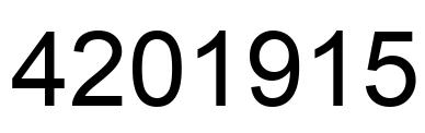 Number 4201915 black image