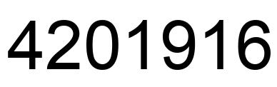 Number 4201916 black image