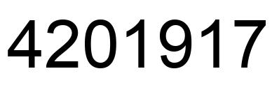 Number 4201917 black image