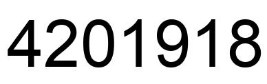 Number 4201918 black image