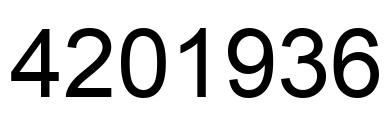 Number 4201936 black image
