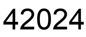 Number 42024 black image