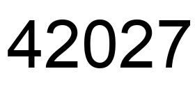 Number 42027 black image