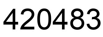 Número 420483 imagen negro