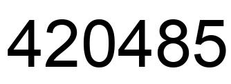 Número 420485 imagen negro
