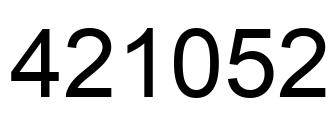 Number 421052 black image
