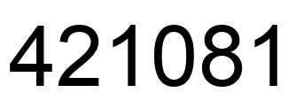 Number 421081 black image