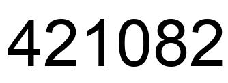 Number 421082 black image