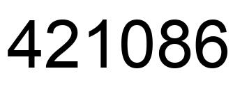 Número 421086 imagen negro