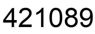 Número 421089 imagen negro