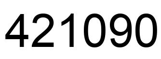 Número 421090 imagen negro