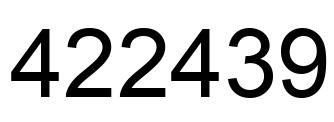 Número 422439 imagen negro